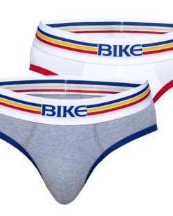 BIKE 2-Pack Briefs - White/Grey