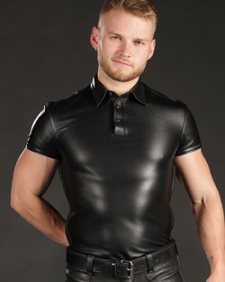 Lambskin Polo Shirt Black