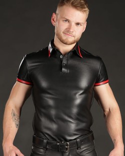 Lambskin Polo Shirt Red