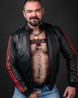 Leather Sport Jacket - Red