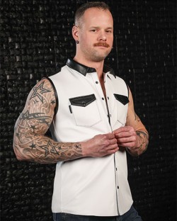 Lambskin Sleeveless Shirt - White