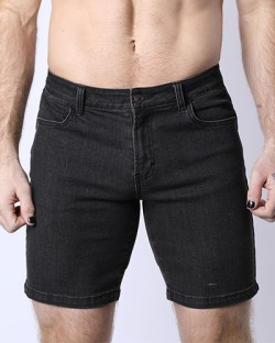 CellBlock 13 Castro Denim Zipper Short - Black