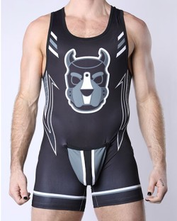CellBlock 13 Pup Tron Zipper Singlet - Grey