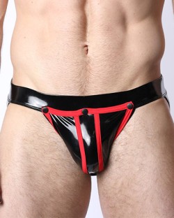 CellBlock 13 Black Chrome Jockstrap - Red
