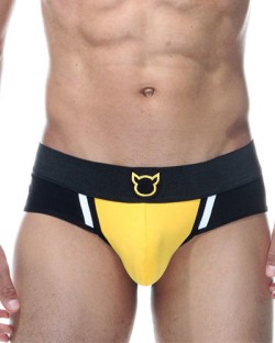 Happy Piggy's Cotton Jock Brief - Yellow/Yellow