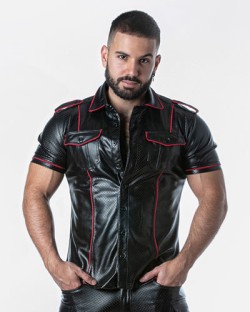 Locker Gear Punch Hole Shirt- Red