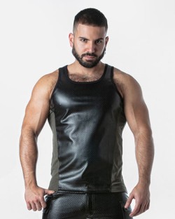 Locker Gear Punch Hole Tank Top- Army