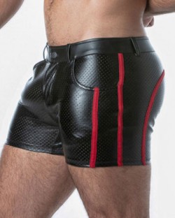 Locker Gear Punch Hole Mini Short- Red