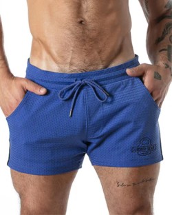 Locker Gear Sport Mesh Back Zip Short - Blue