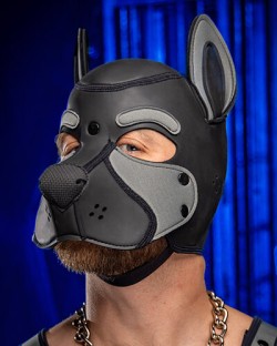 Neoprene Frisky Pup Hood - Grey