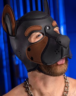Neoprene Frisky Pup Hood - Brown