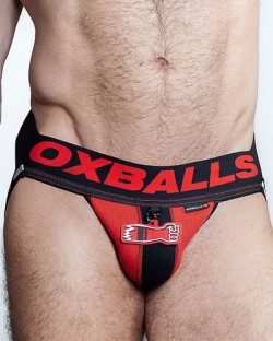 Oxballs OxJok Fister Jockstrap - Black/Red