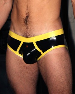 Rubber Racer Briefs Yellow