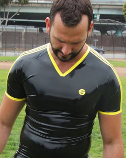 Rubber Triple Stripe Tee - Yellow