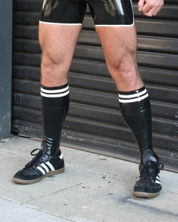 Rubber Soccer Socks - White