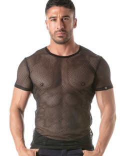 ToF Circuit Mesh T-Shirt - Black