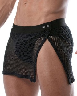 ToF Circuit Mesh Skirt - Black