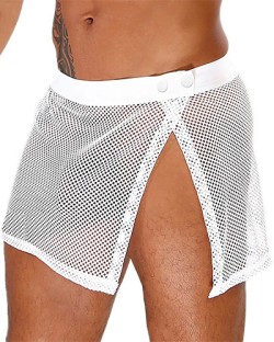 ToF Circuit Mesh Skirt - White