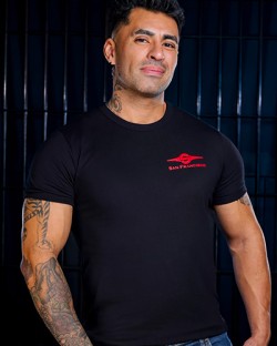 Mr. S Black Tee - Red Badge Logo