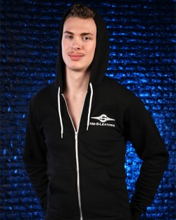 Mr. S Leather Zip-Front Hoodie